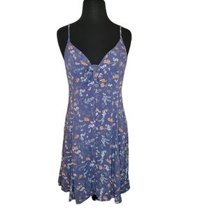 American Eagle Y2K Inspired Floral Mini Dress with Button Front, Size Medium
